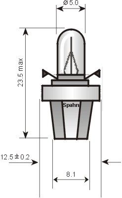 SPAHN GLÜHLAMPEN Polttimo, mittariston valo 2320